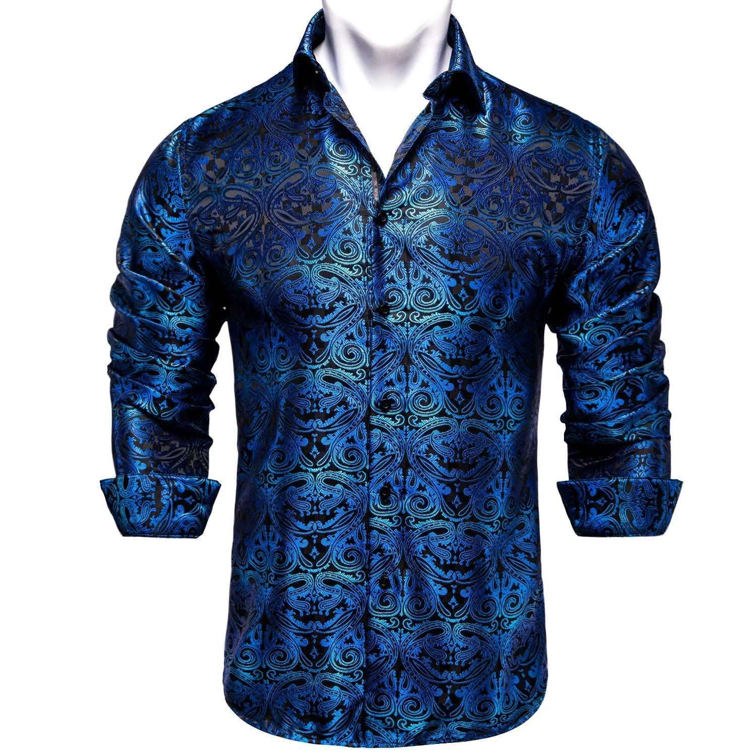 Men's Long Sleeve Silk Shirt - Alartis