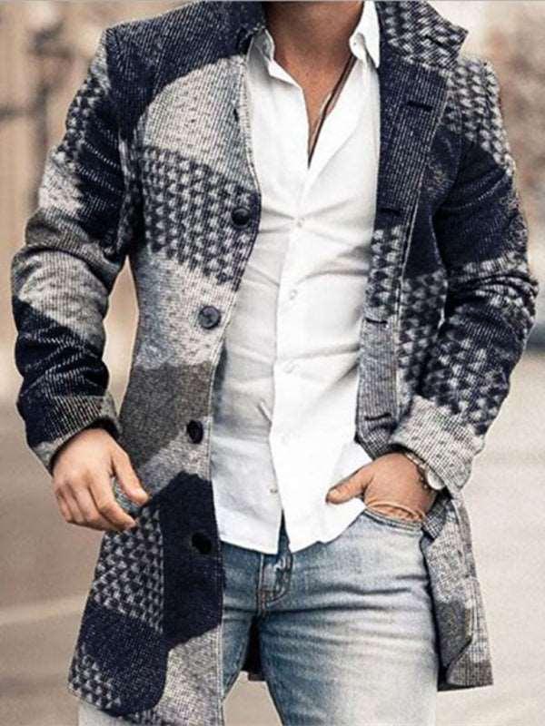 Men's Plaid Classic Overcoat - Alartis