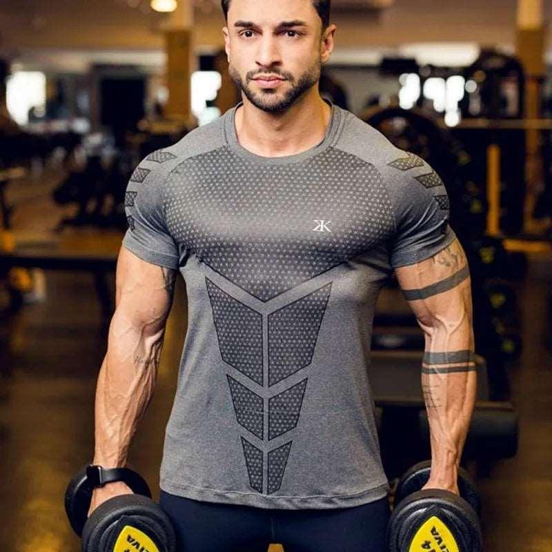 Men's Quick Dry T-shirt For Running Fitness Bodybuilding - Alartis