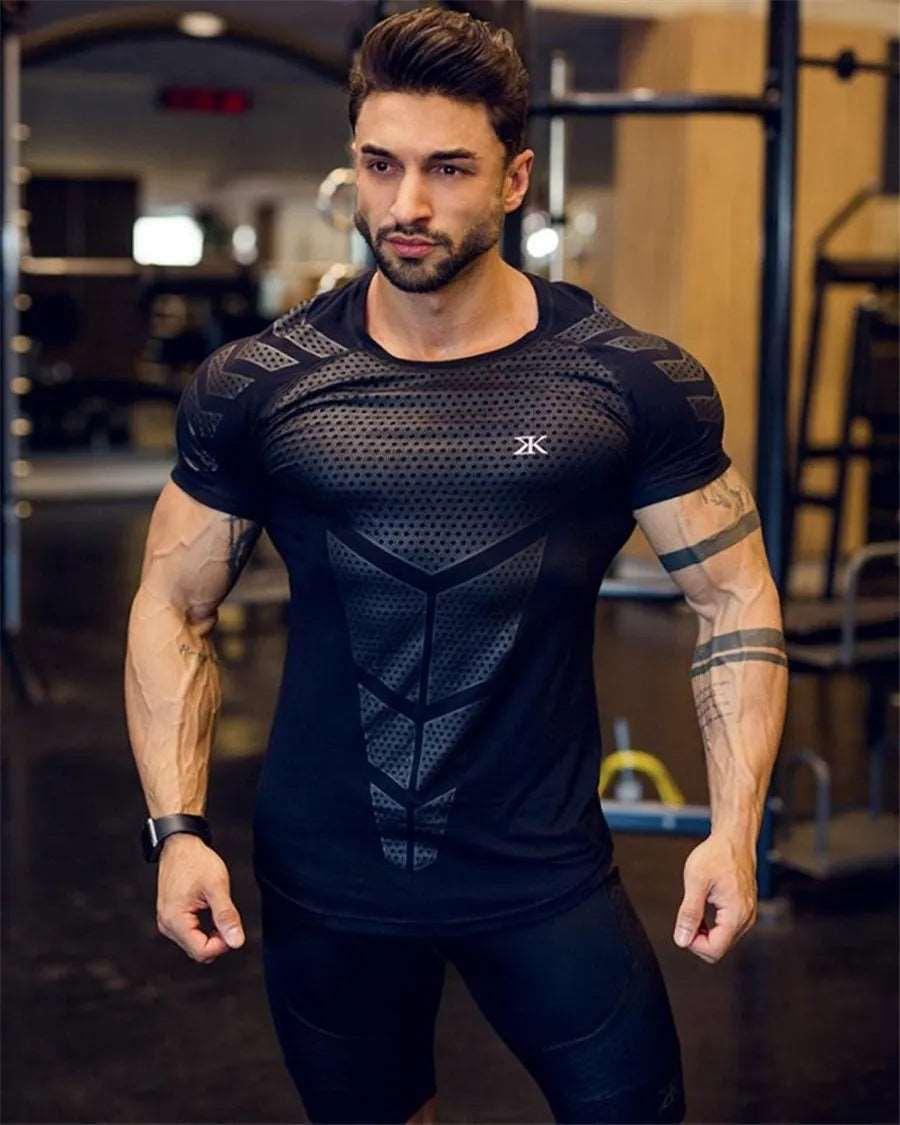 Men's Quick Dry T-shirt For Running Fitness Bodybuilding - Alartis