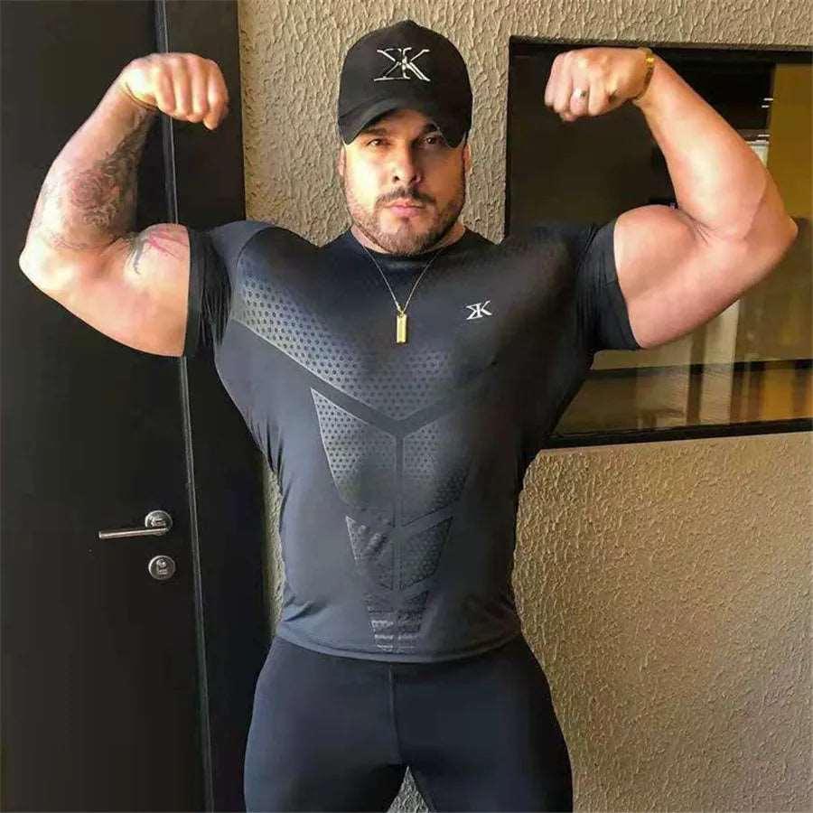 Men's Quick Dry T-shirt For Running Fitness Bodybuilding - Alartis