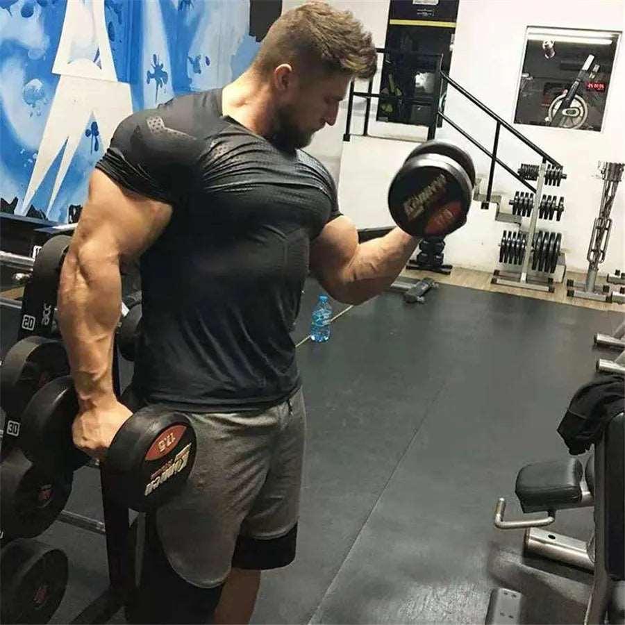 Men's Quick Dry T-shirt For Running Fitness Bodybuilding - Alartis