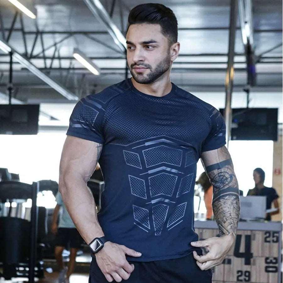 Men's Quick Dry T-shirt For Running Fitness Bodybuilding - Alartis