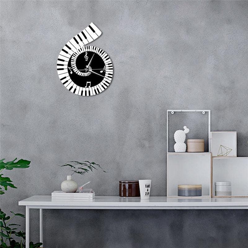 Musical Notes Piano Wall Decoration Clock - Alartis