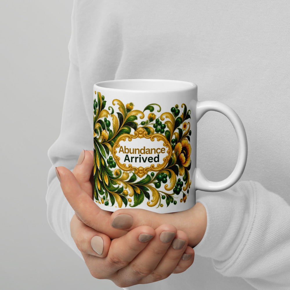 Abundance Arrived Mug | Designer Prosperity Cup