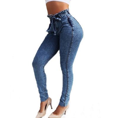 Women High-waist Fringed Jeans - Alartis
