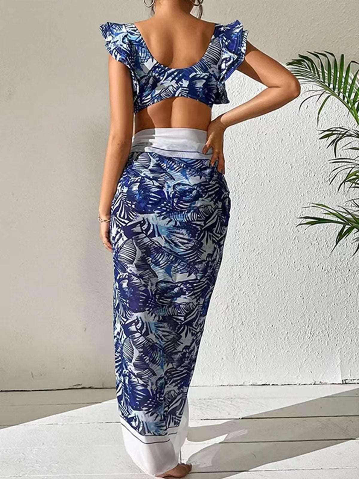 Women's 3 Piece Ruffled Bikini Set - Alartis
