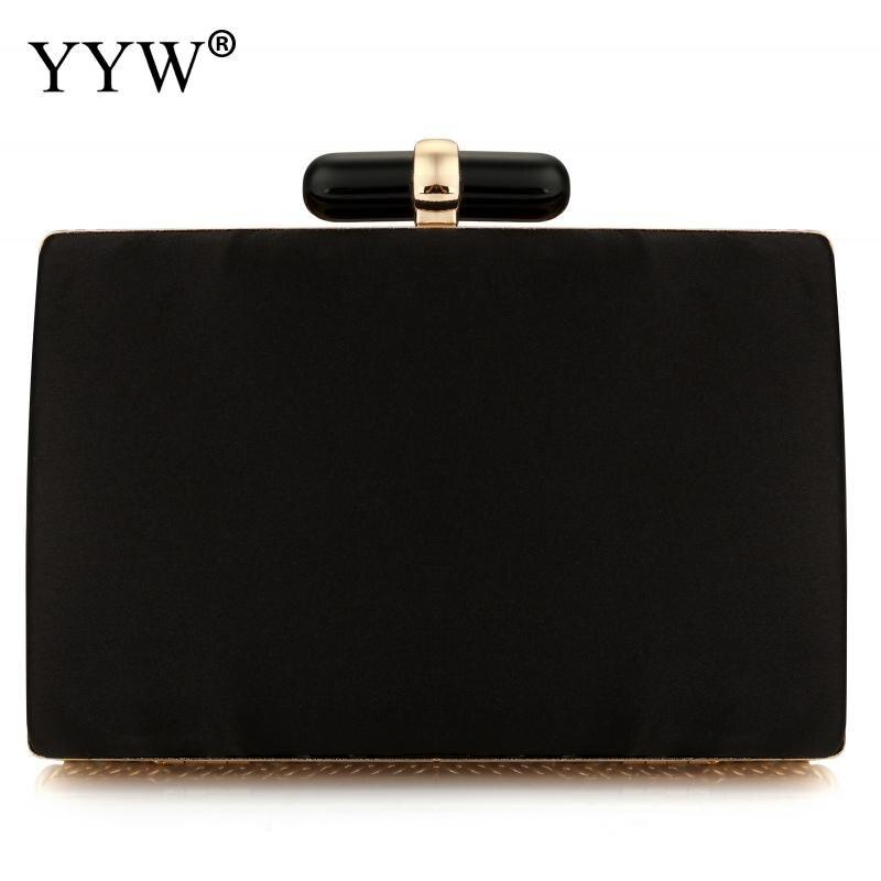 Women's Black Satin Rhinestone Bag - Alartis