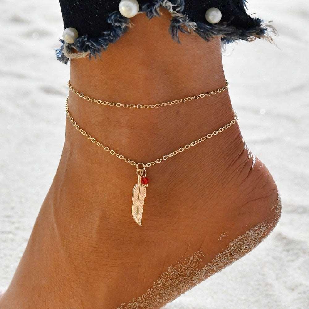 Women's Bohemian Shell Heart Anklets - Alartis