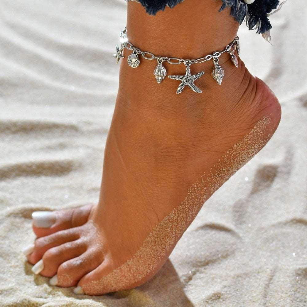 Women's Bohemian Shell Heart Anklets - Alartis