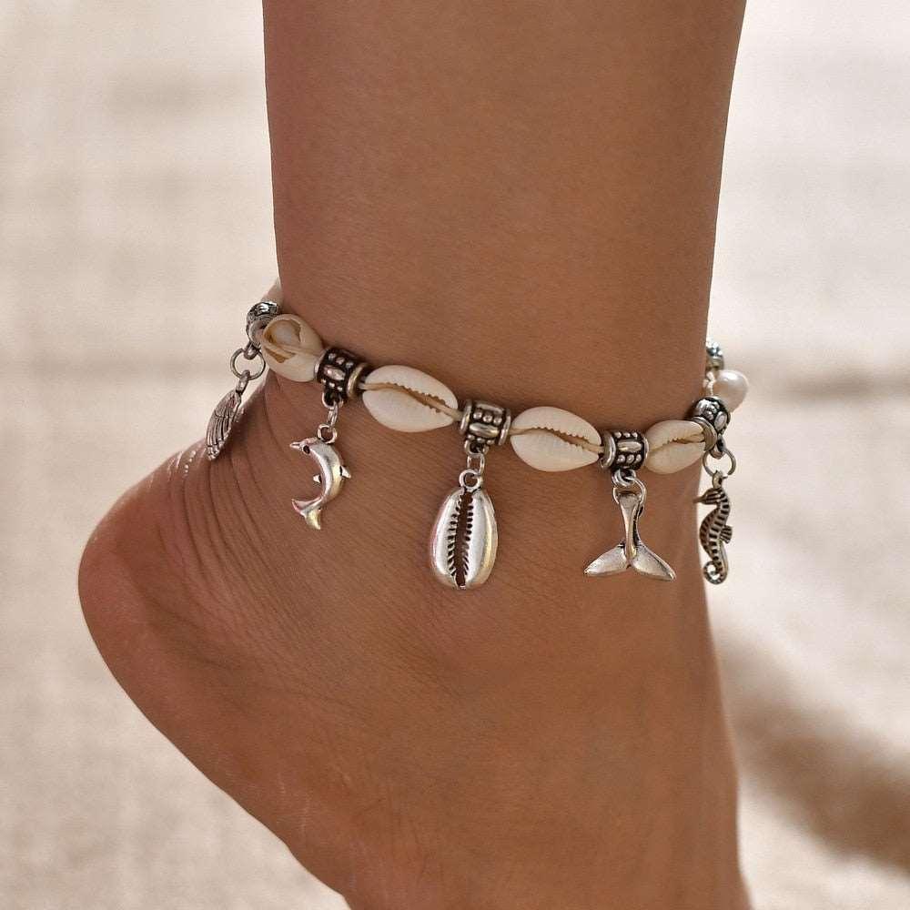 Women's Bohemian Shell Heart Anklets - Alartis