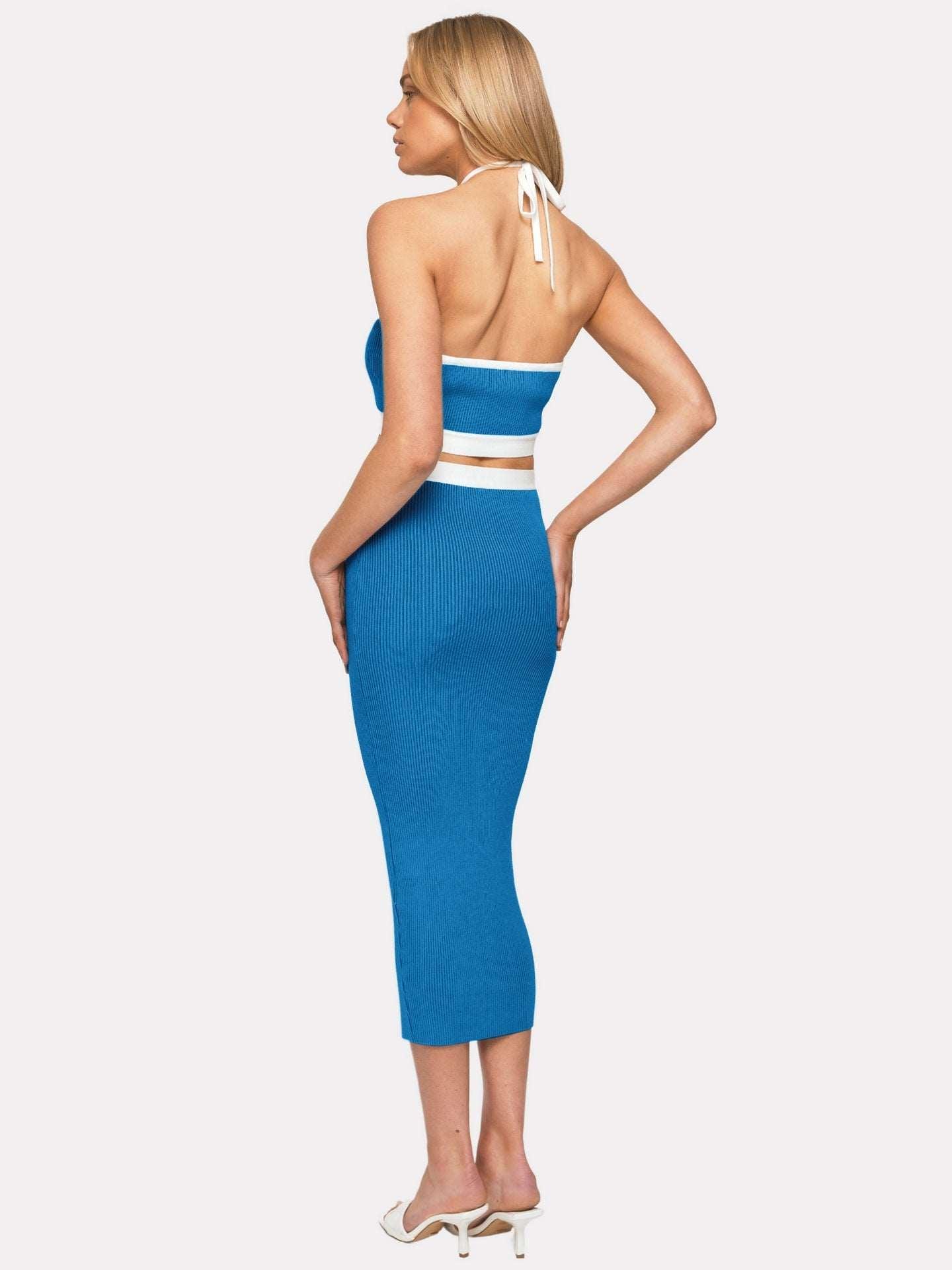 Women's Chic Bra & Suspender Dress, Elastic Mid-Length Skirt - Alartis