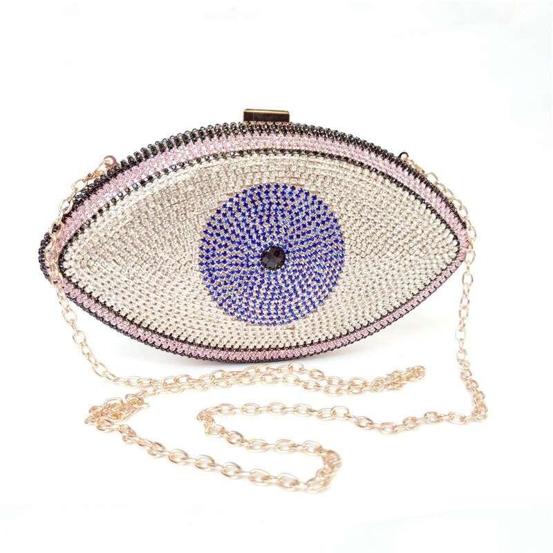 Women's Crystal Eye Evening Party Bag - Alartis