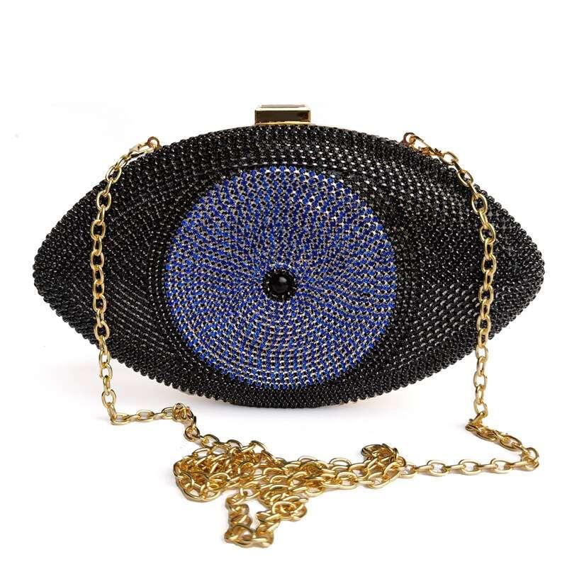 Women's Crystal Eye Evening Party Bag - Alartis