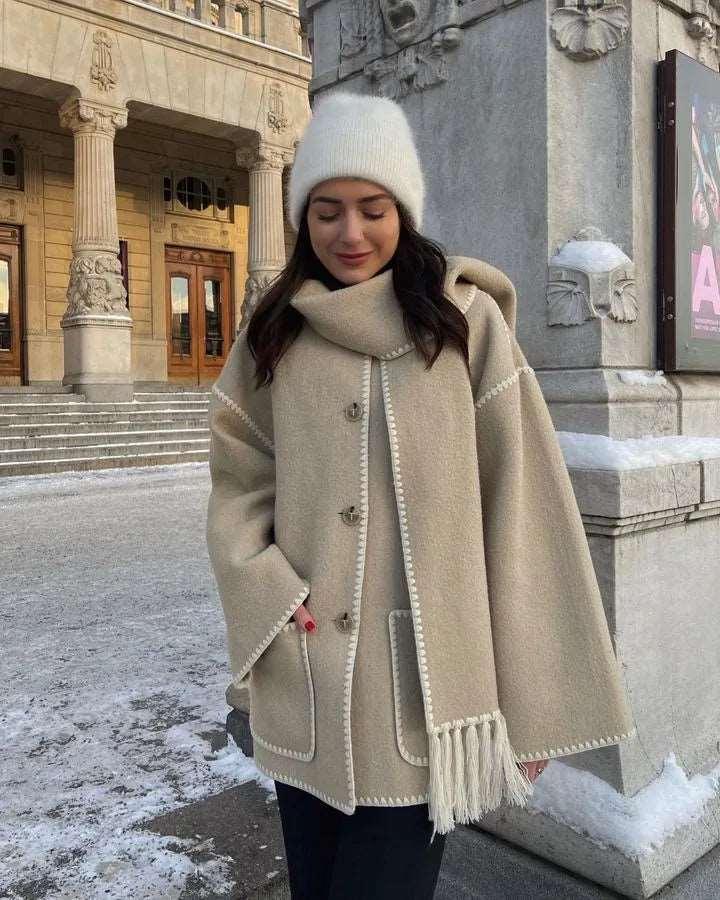 Women's Elegant Long Sleeve Single Pocket Coat - Alartis
