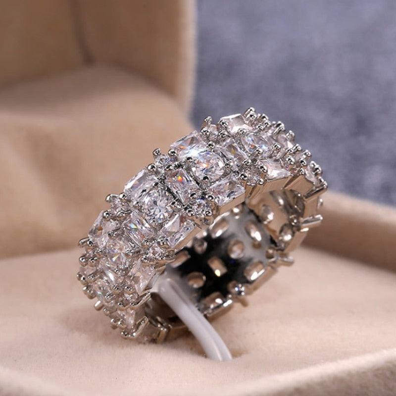 Women's Handmade Inlay Crystal Zircon Ring - Alartis