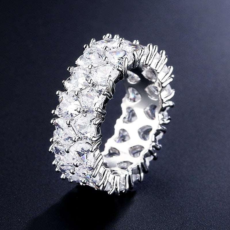 Women's Handmade Inlay Crystal Zircon Ring - Alartis