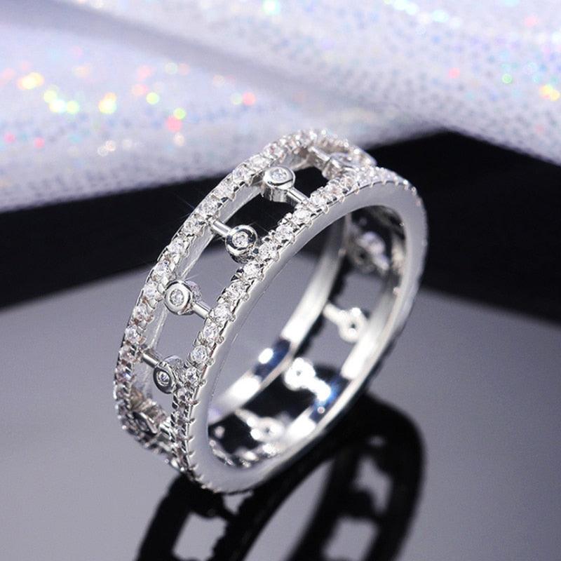 Women's Handmade Inlay Crystal Zircon Ring - Alartis