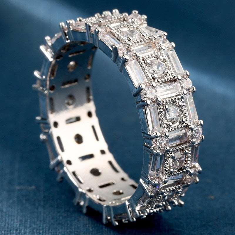Women's Handmade Inlay Crystal Zircon Ring - Alartis