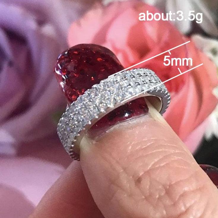 Women's Handmade Inlay Crystal Zircon Ring - Alartis