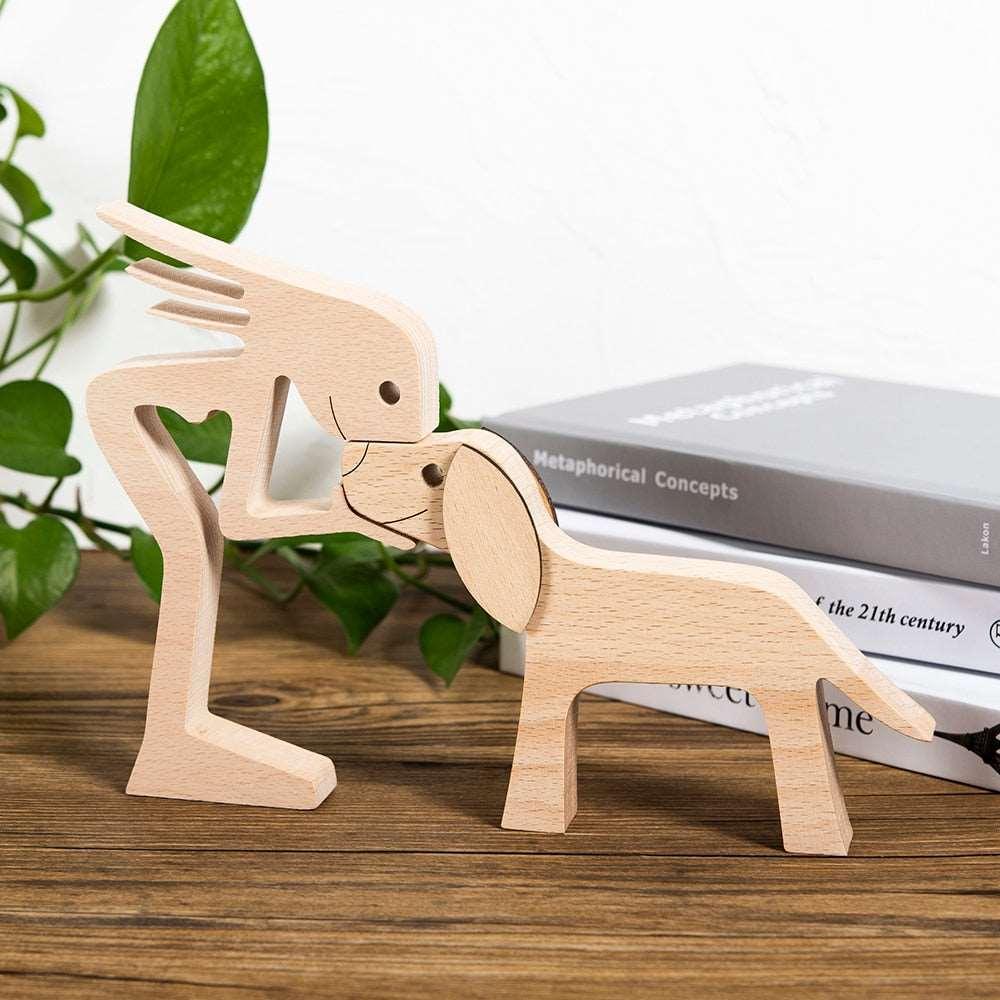 Wood Craft Figurine, Desktop Ornament Decoration Gift - Alartis