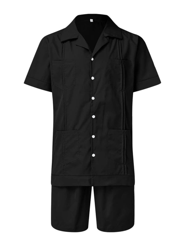 Men's Casual Shorts Shirt Set