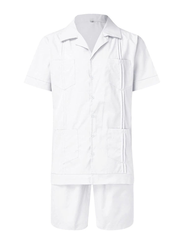 Men's Casual Shorts Shirt Set