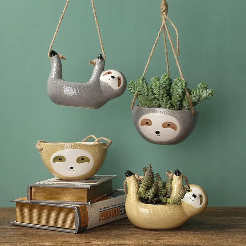Ceramic Hanging Plant Pots, Hanging Flower Basket - Alartis
