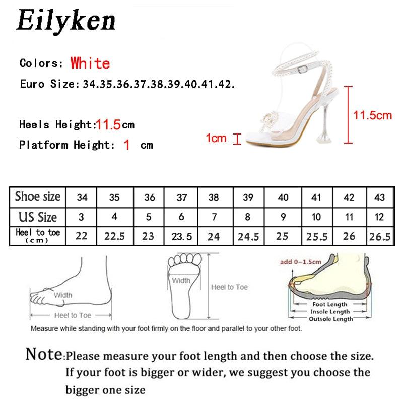 Eilyken White String Bead High Heels Women Summer Sandals - Alartis