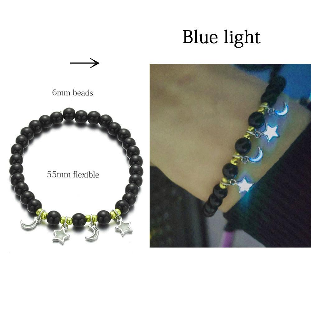 Energizing Natural Stone Charm Bracelet Glowing in the Dark - Alartis