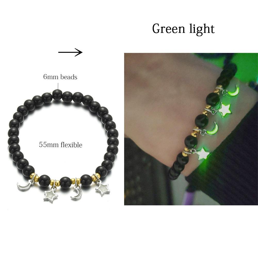 Energizing Natural Stone Charm Bracelet Glowing in the Dark - Alartis