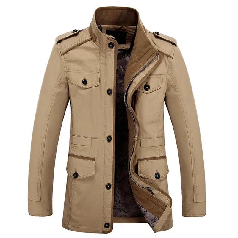 Men's Casual Cotton Classic Trench Coat - Alartis