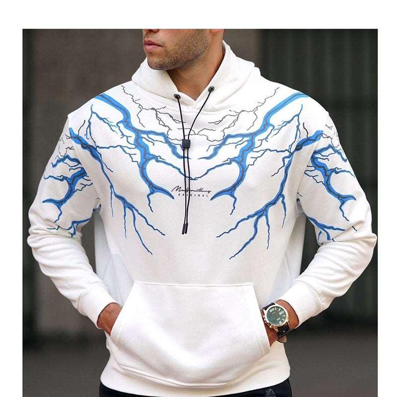 Men's Fashion Printed Long-sleeved Hooded Sweater - Alartis