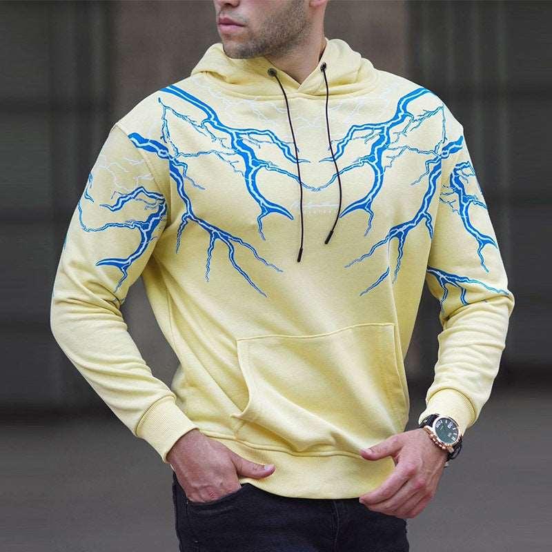 Men's Fashion Printed Long-sleeved Hooded Sweater - Alartis