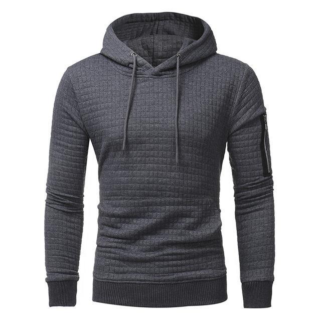 Men's Long Sleeve Hoody With Arm Zipper - Alartis