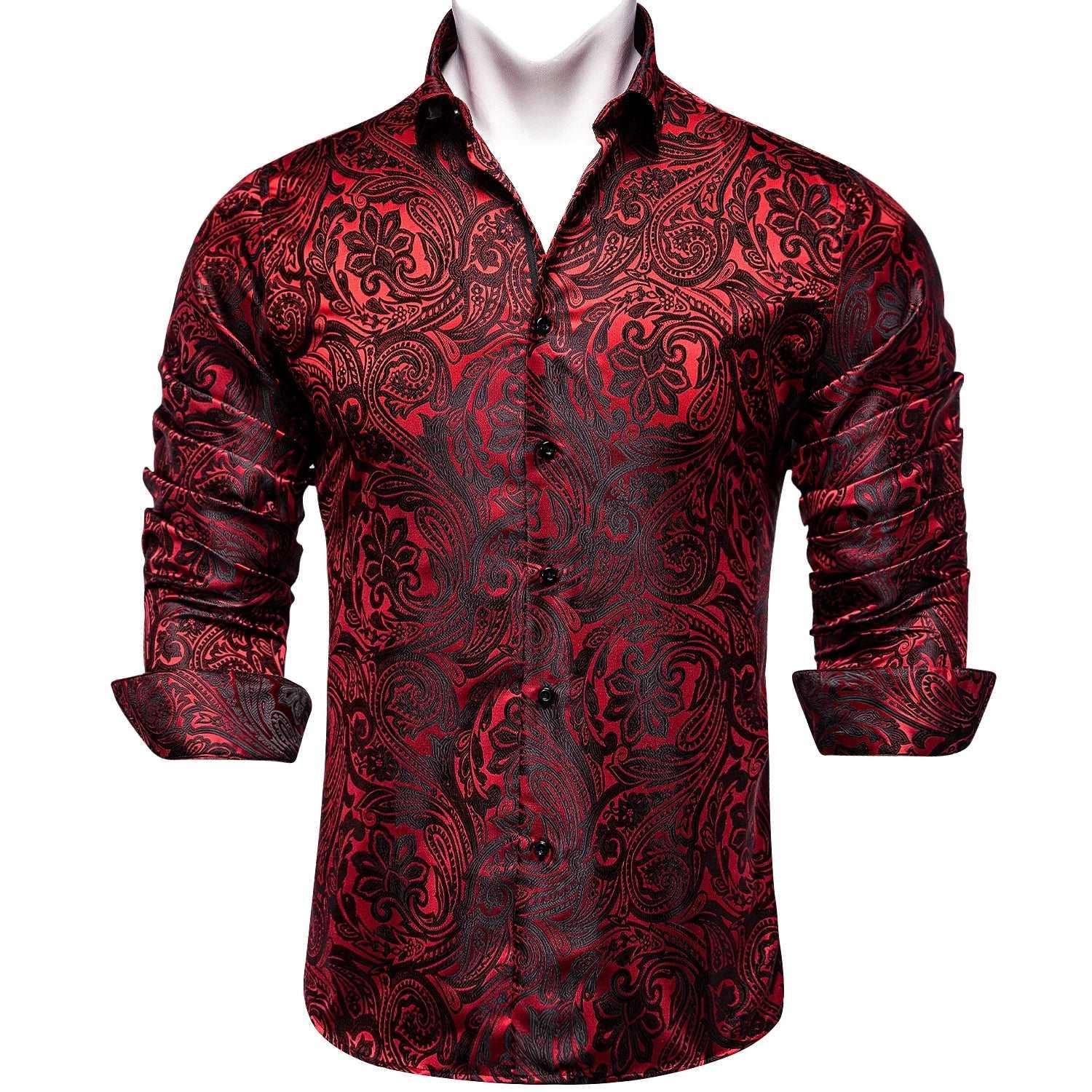 Men's Long Sleeve Silk Shirt - Alartis