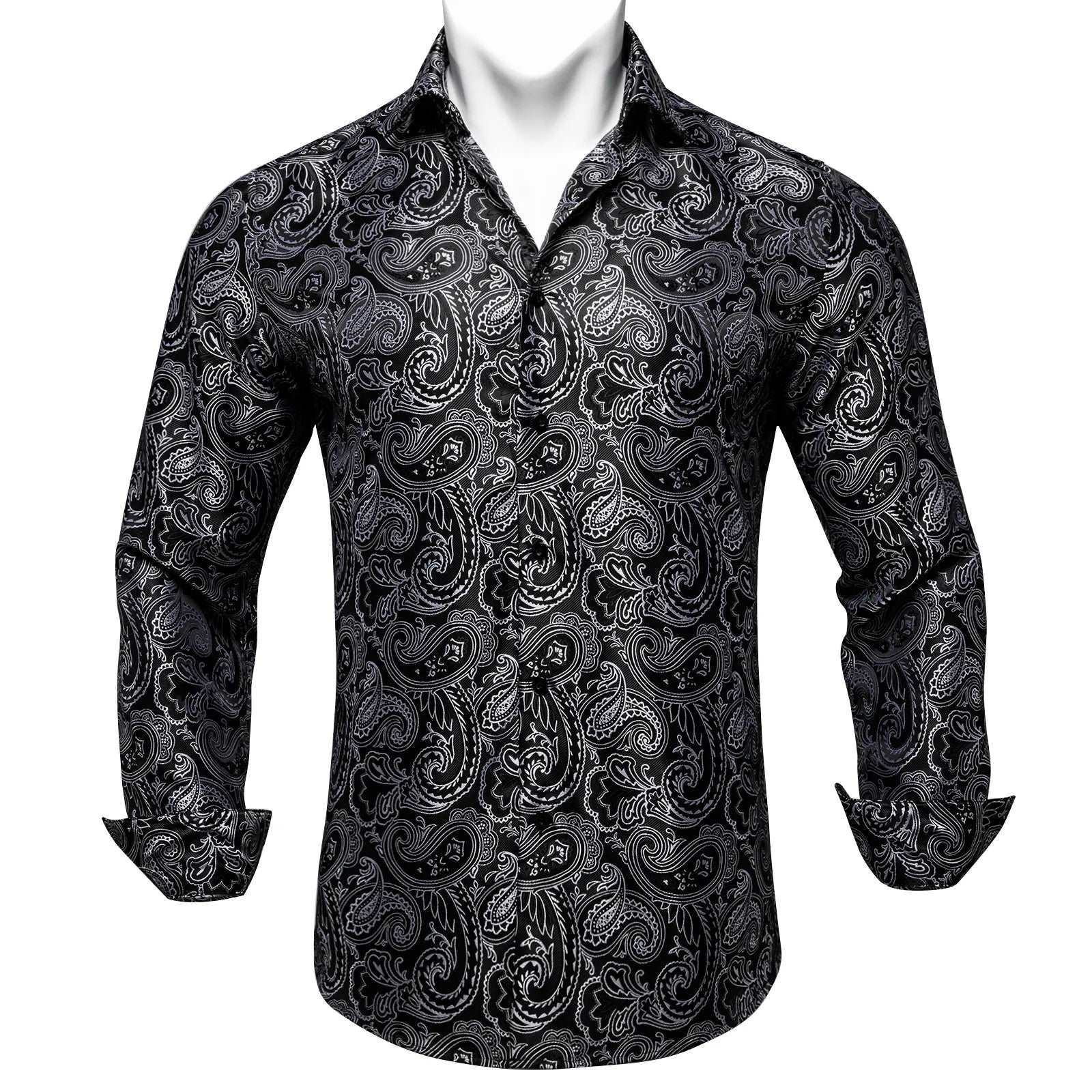 Men's Long Sleeve Silk Shirt - Alartis