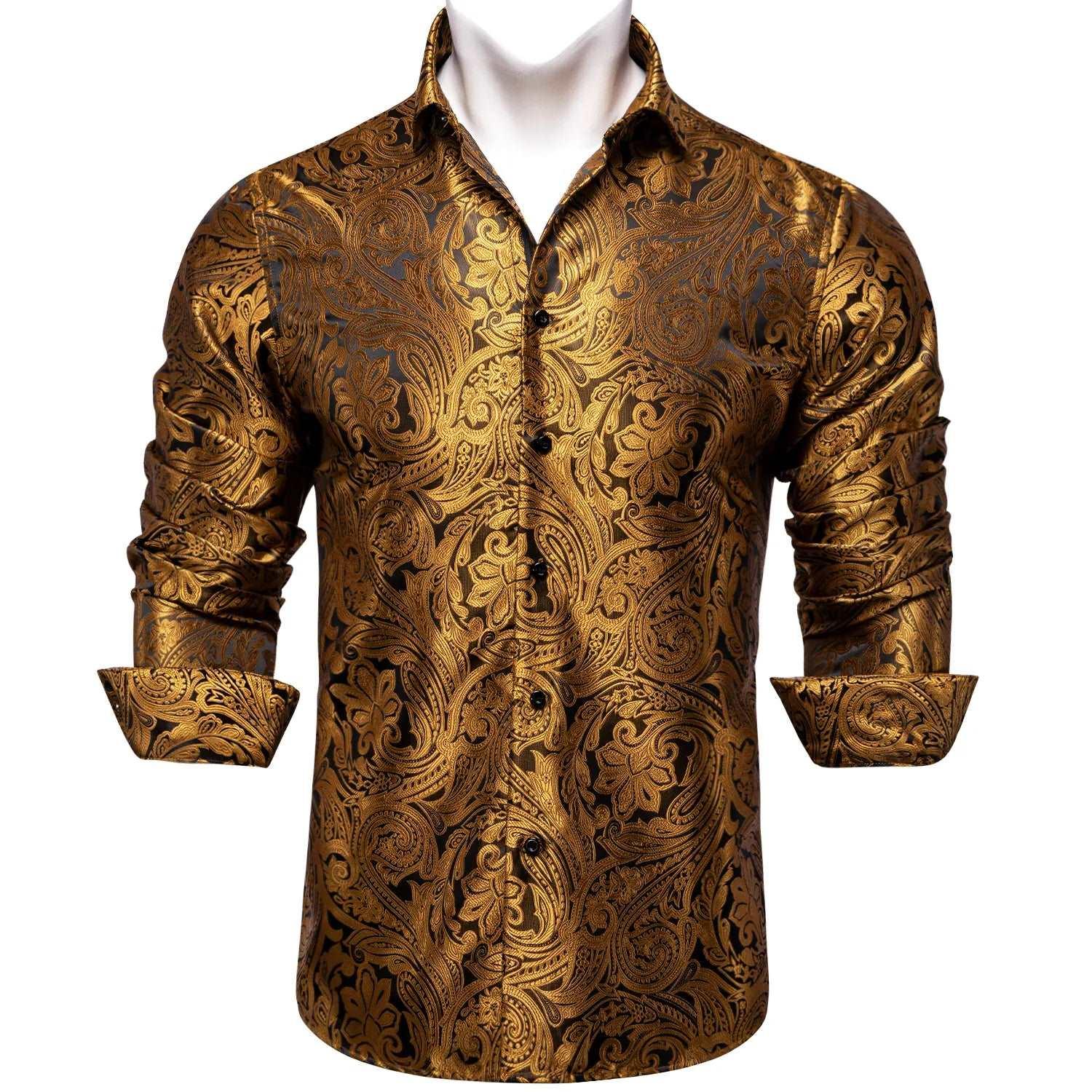 Men's Long Sleeve Silk Shirt - Alartis