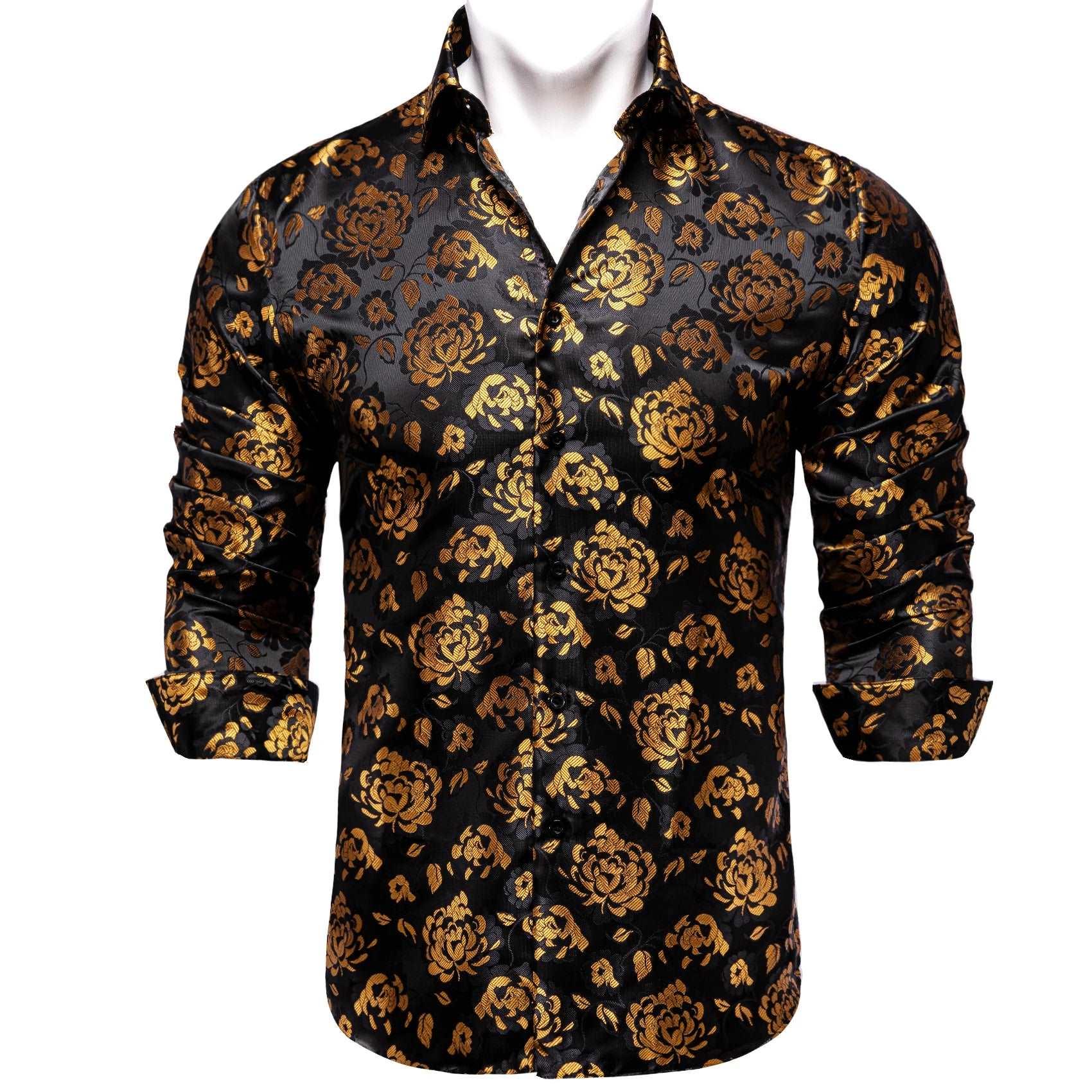 Men's Long Sleeve Silk Shirt - Alartis