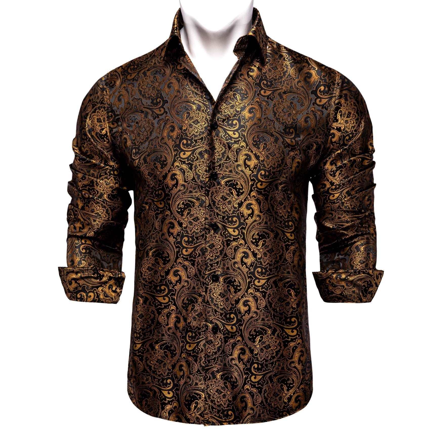 Men's Long Sleeve Silk Shirt - Alartis