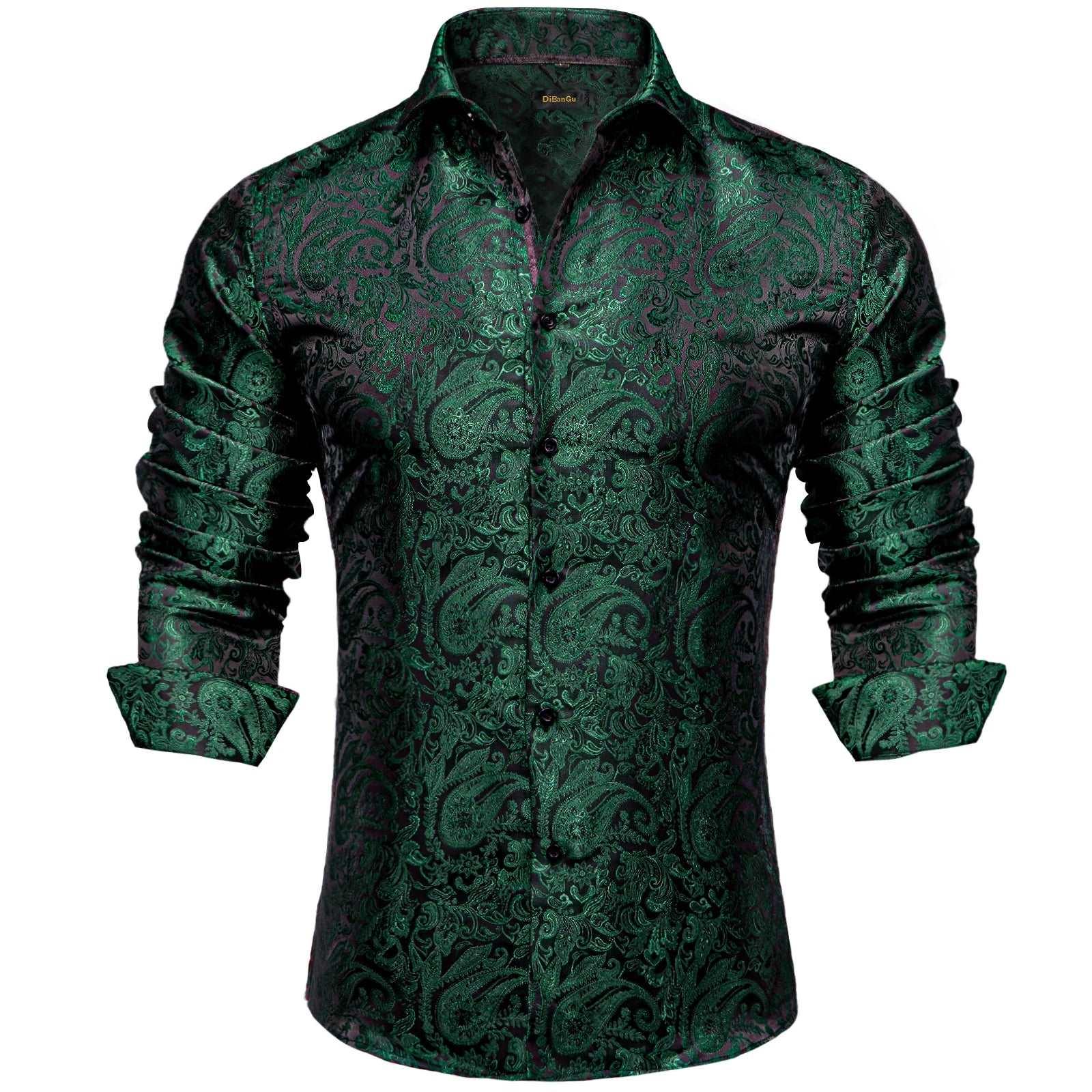 Men's Long Sleeve Silk Shirt - Alartis