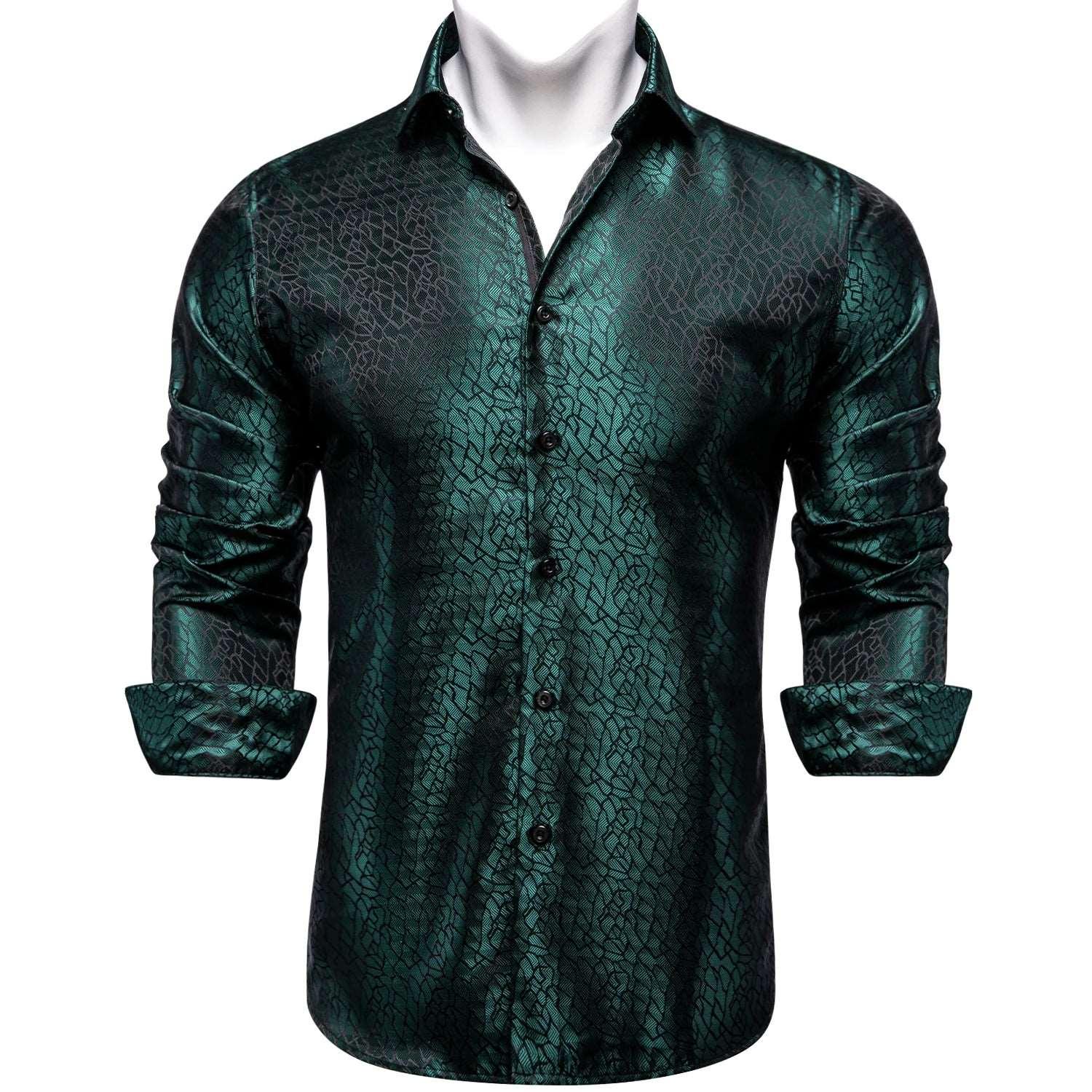 Men's Long Sleeve Silk Shirt - Alartis