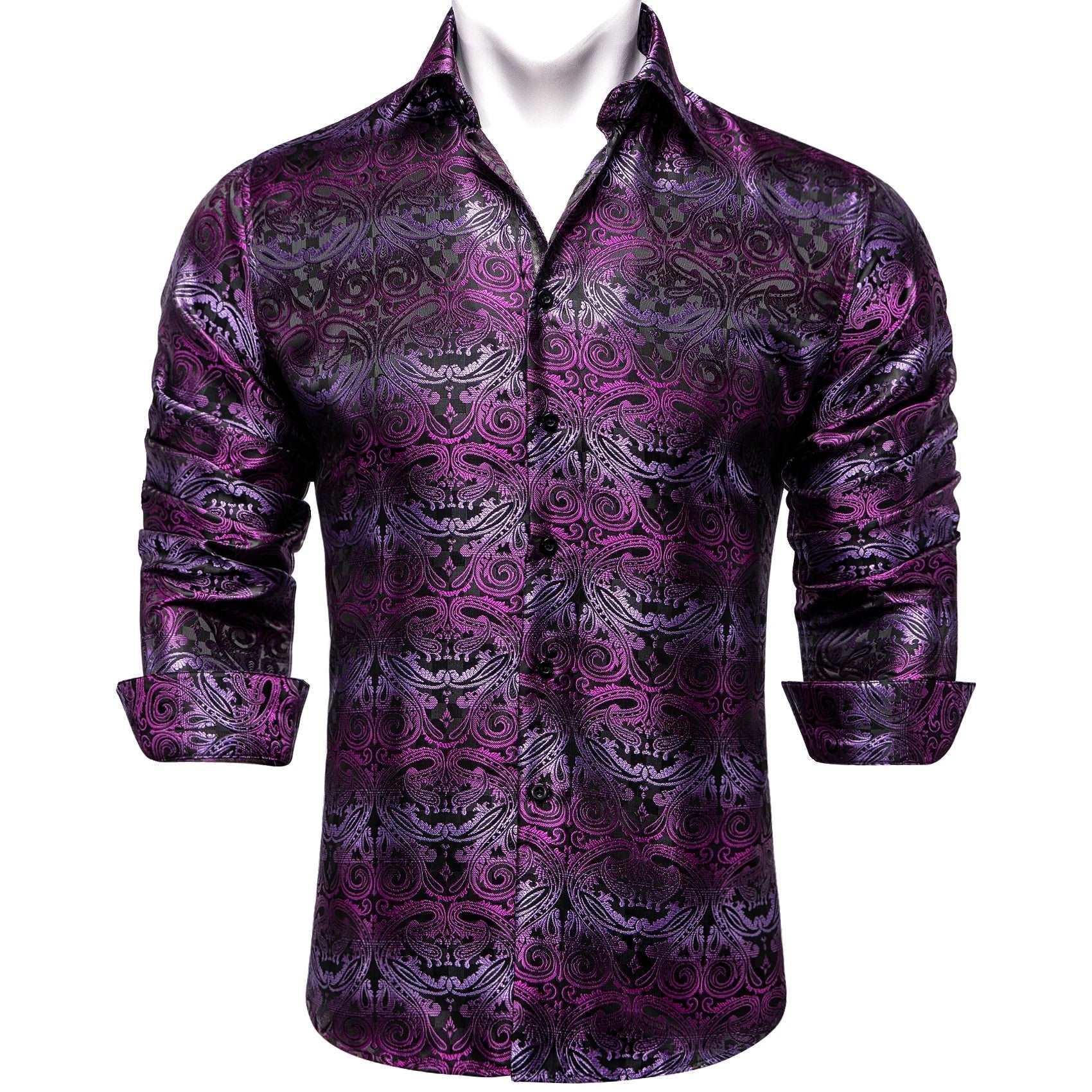 Men's Long Sleeve Silk Shirt - Alartis