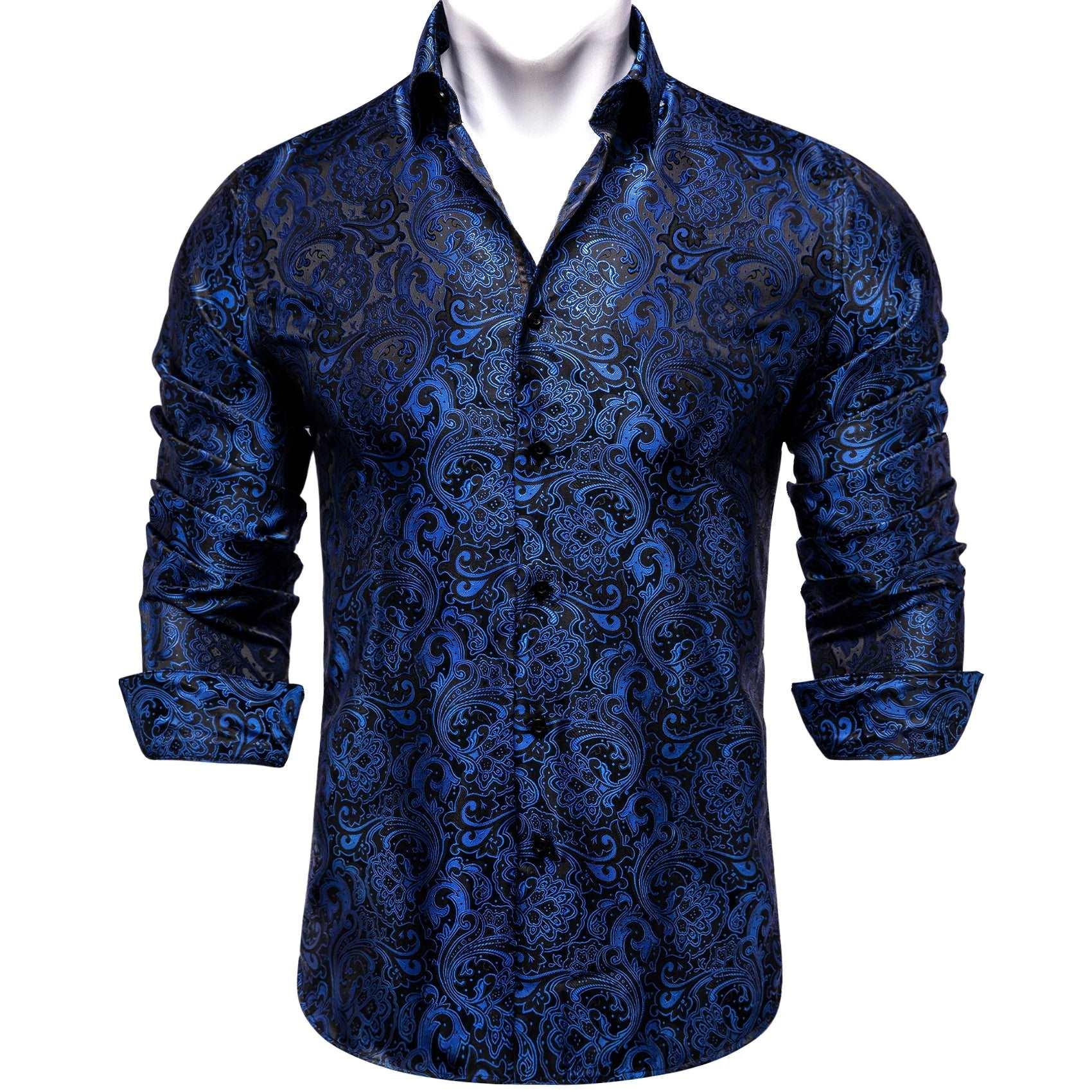 Men's Long Sleeve Silk Shirt - Alartis