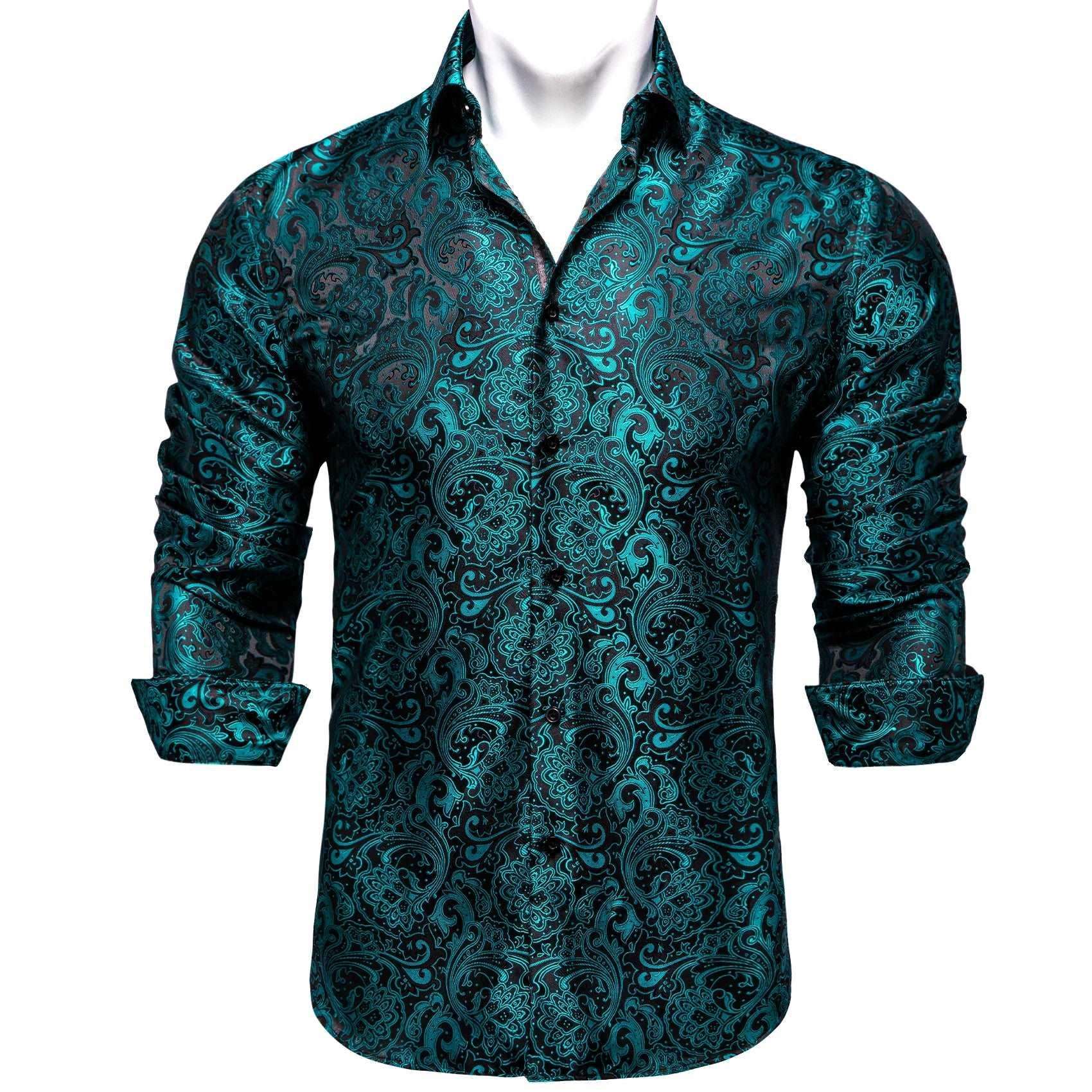 Men's Long Sleeve Silk Shirt - Alartis