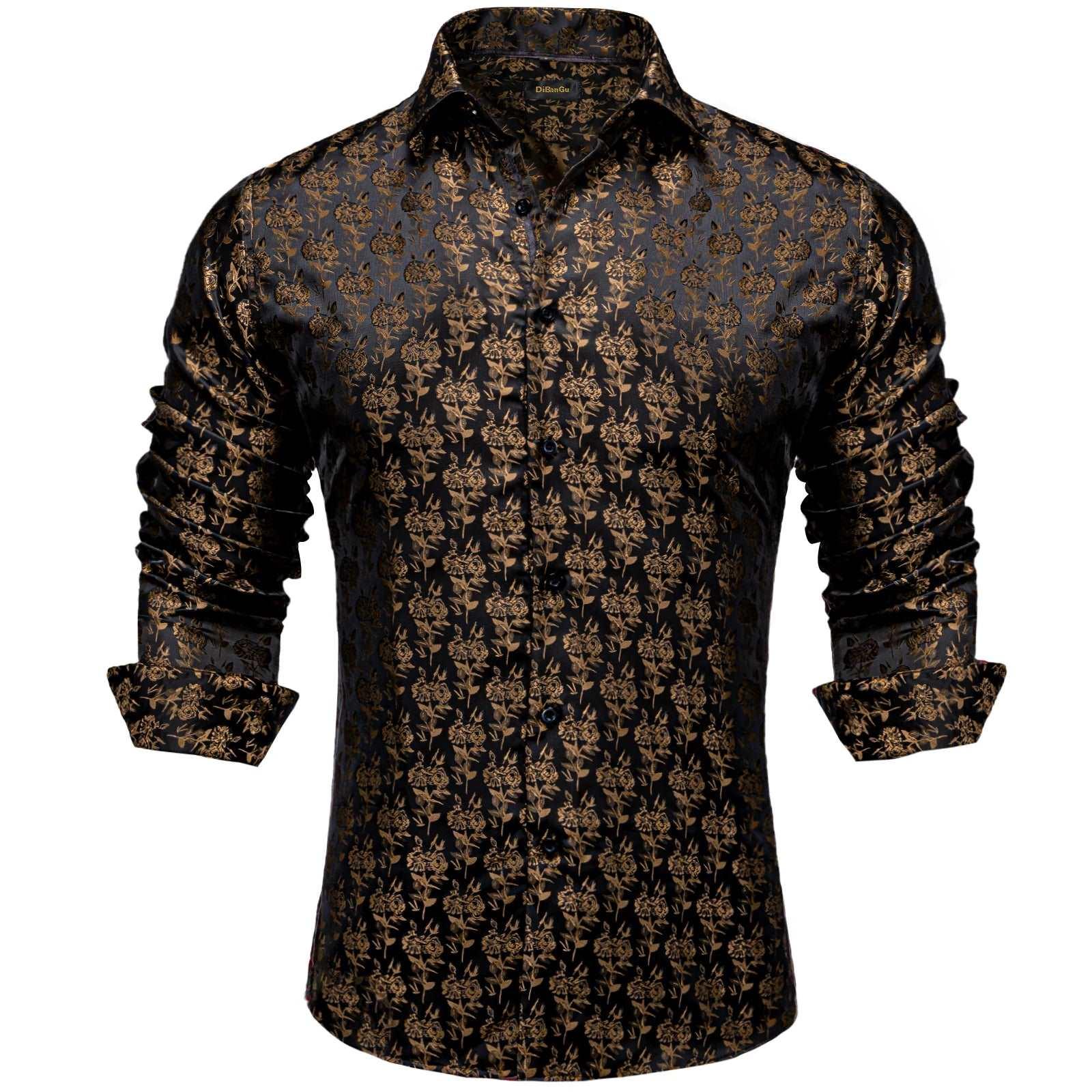 Men's Long Sleeve Silk Shirt - Alartis