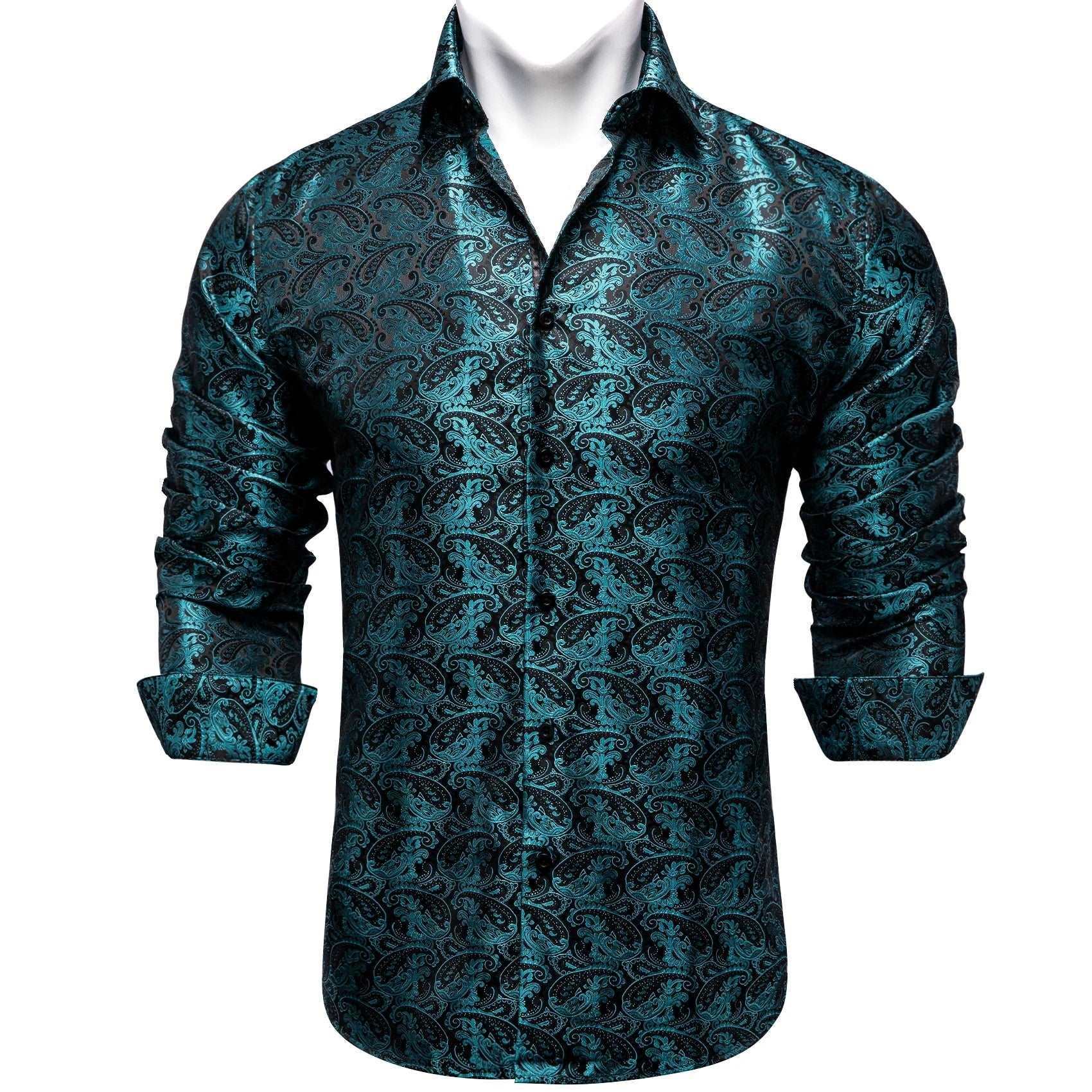 Men's Long Sleeve Silk Shirt - Alartis