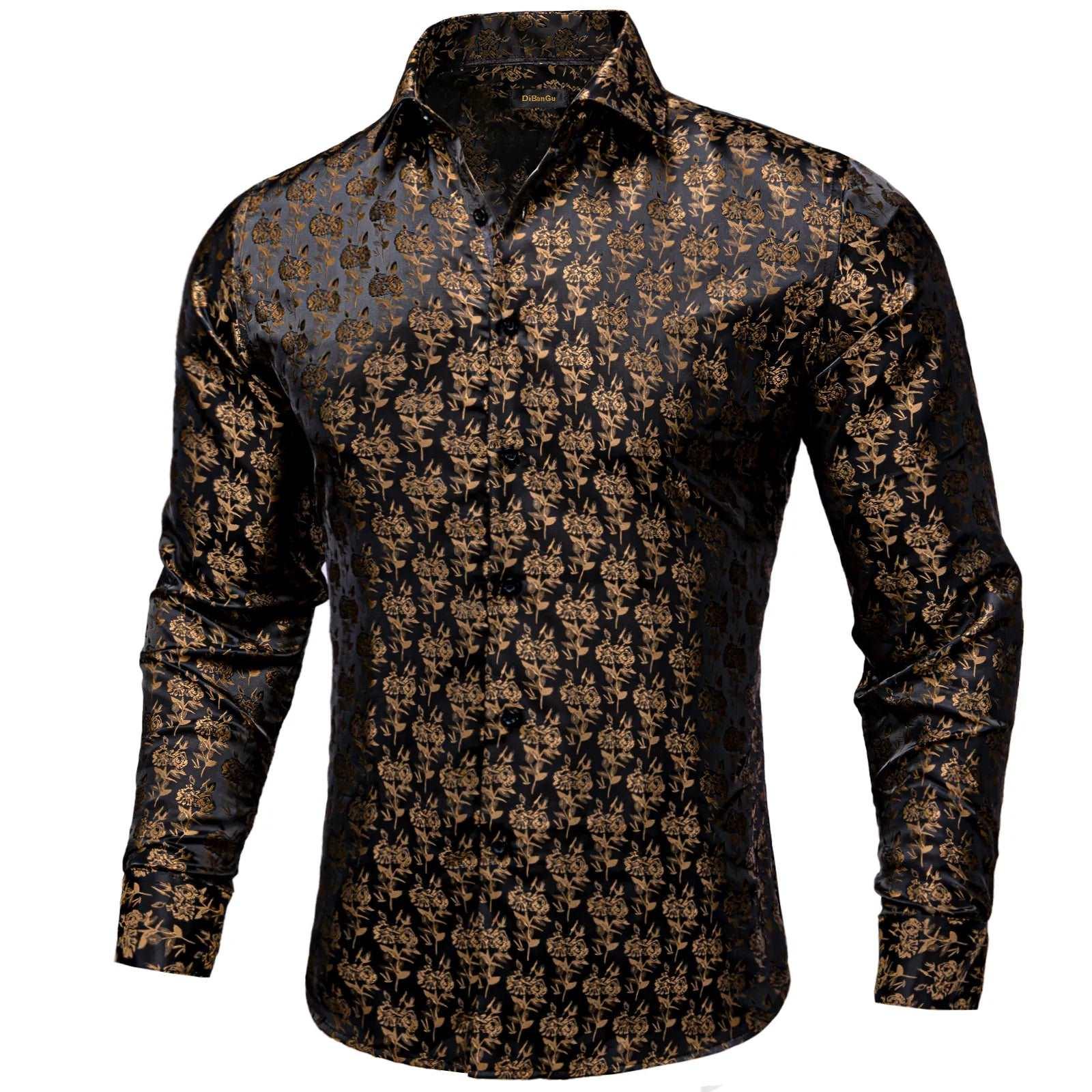 Men's Long Sleeve Silk Shirt - Alartis