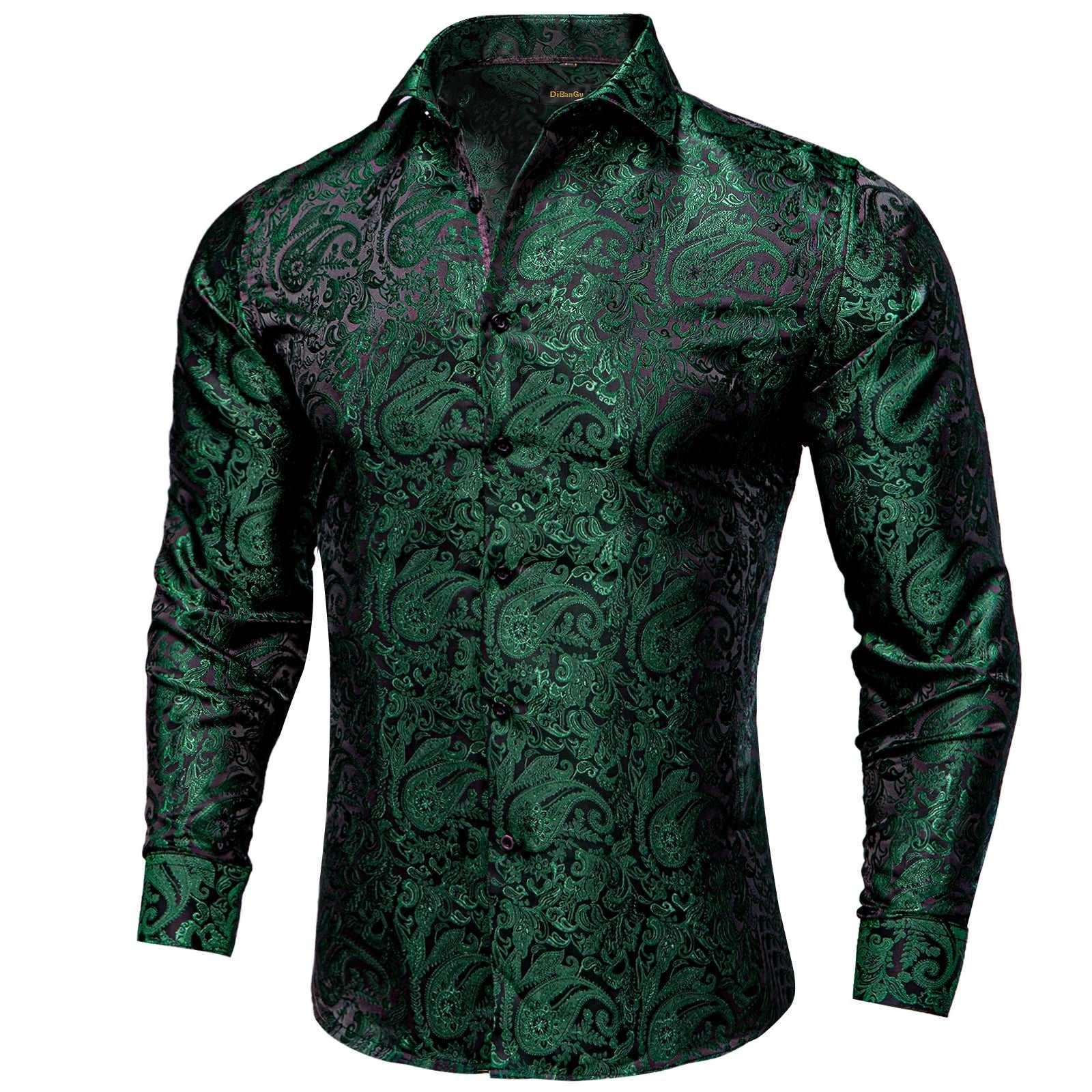 Men's Long Sleeve Silk Shirt - Alartis