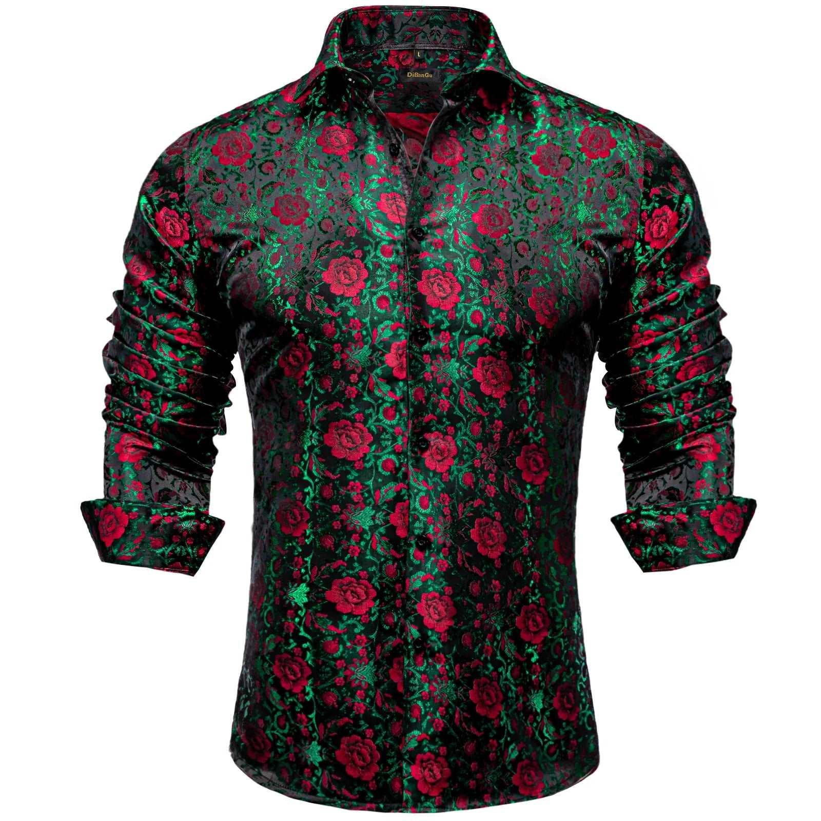 Men's Long Sleeve Silk Shirt - Alartis